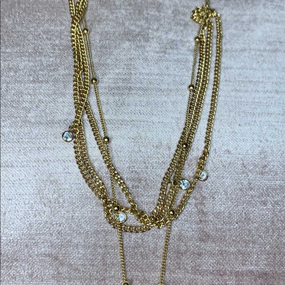 NWOT Ettika | Layered Tassel 18k Plated Necklace - Picture 7 of 7